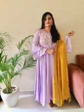 Lavender Embroidered Gown